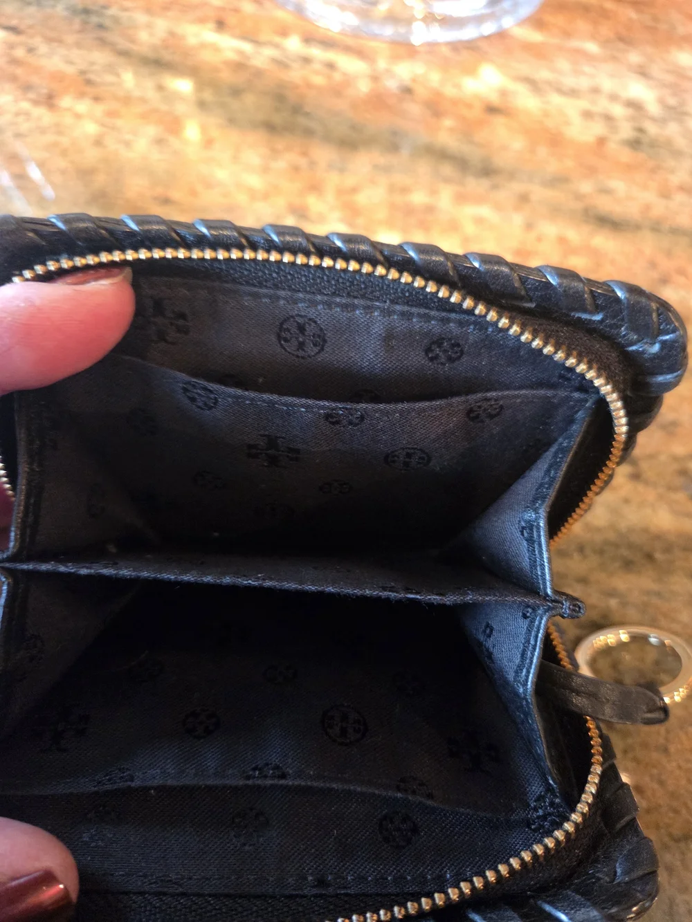 Tory Burch Black Leather Crossbody Bag with Wallet
